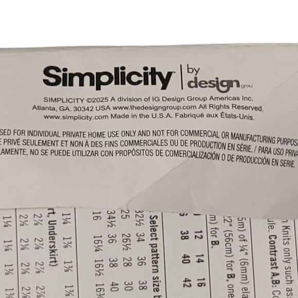 Simplicity S3132 Dress Sewing Pattern Sz 20W-28W Stretch Knits With Contrast Ruf - Picture 11 of 11